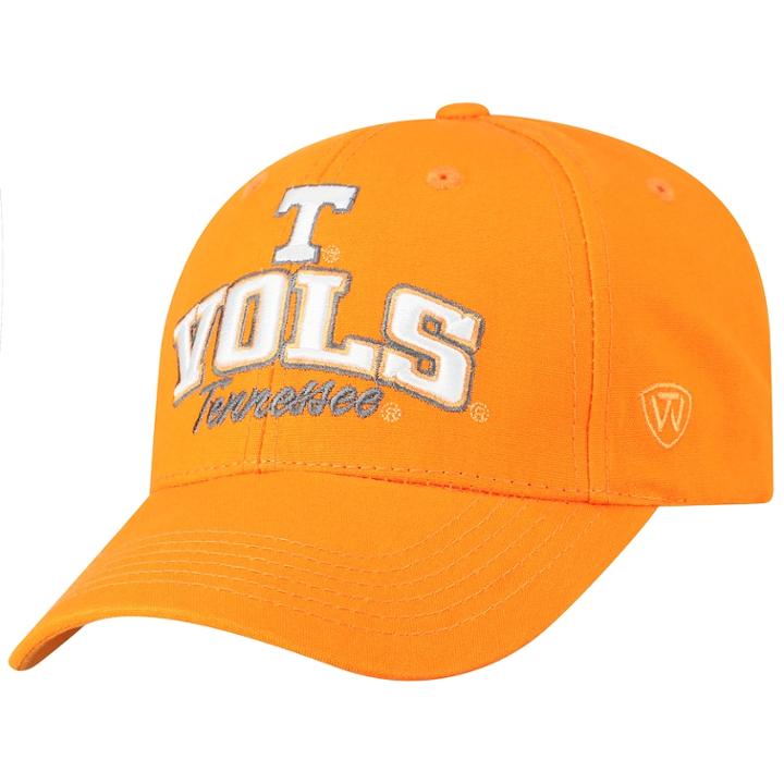 Adult Top Of The World Tennessee Volunteers Advisor Adjustable Cap, Men's, Lt Orange