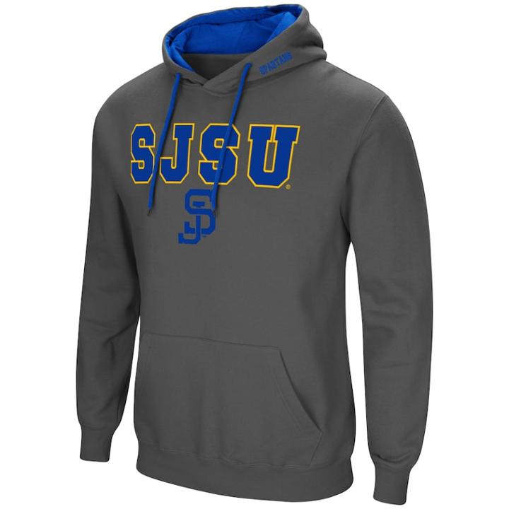 Men's San Jose State Spartans Pullover Fleece Hoodie, Size: Xxl, Grey