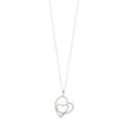 10k Gold 1/3 Carat T.w. Diamond Two Tone Heart Pendant Necklace, Women's, Size: 18, White