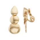 Napier Triple Teardrop Clip On Earrings, Women's, Gold