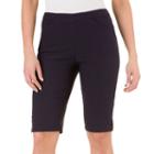 Women's Haggar Flatten It Pull-on Bermuda Shorts, Size: 4, Dark Blue