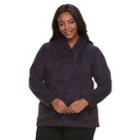 Plus Size Croft & Barrow&reg; Zip Shawl Collar Sweatshirt, Women's, Size: 3xl, Purple