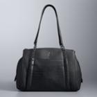 Simply Vera Vera Wang Gibbs Triple Compartment Satchel, Women's, Black