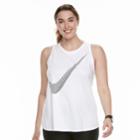 Plus Size Nike Dry Training Swoosh Graphic Tank, Women's, Size: 1xl, White