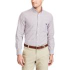 Men's Chaps Classic-fit Tattersall-checked Stretch Oxford Button-down Shirt, Size: Medium, Pink