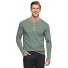 Big & Tall Sonoma Goods For Life&trade; Classic-fit Garment-dyed Henley, Men's, Size: Xl Tall, Green