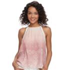 Juniors' Mudd&reg; High Neck Tank, Teens, Size: Xxs, Light Pink
