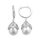 Pearlustre By Imperial Freshwater Cultured Pearl & White Topaz Sterling Silver Drop Earrings, Women's