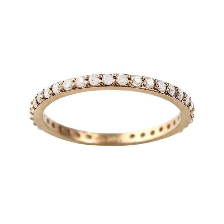 10k Rose Gold 1/2-ct. T.w. Diamond Eternity Wedding Ring, Women's, Size: 8, White