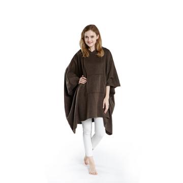 Madison Park Signature Luxury Cashmere Poncho, Adult Unisex, Brown