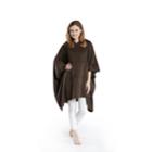 Madison Park Signature Luxury Cashmere Poncho, Adult Unisex, Brown