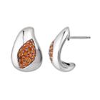 Lotopia Sterling Silver Marquise J-hoop Earrings - Made With Swarovski Cubic Zirconia, Women's