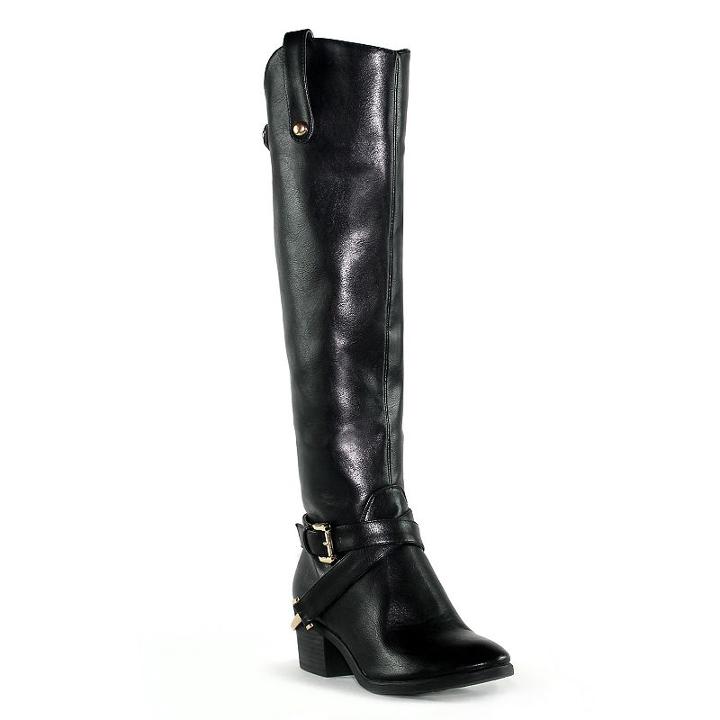 Olivia Miller Cabrini Women's Knee-high Riding Boots, Girl's, Size: 8, Black