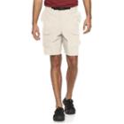 Men's Croft & Barrow&reg; Synthetic Side Elastic Belted Cargo Shorts, Size: 29, Lt Beige