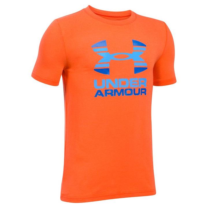 Boys 8-20 Under Armour Two-tone Logo Tee, Size: Small, Med Orange