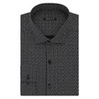 Men's Van Heusen Slim-fit Patterned Dress Shirt, Size: 16.5-32/33, Dark Grey