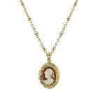 Downton Abbey Cameo Locket Necklace, Women's, Size: 16, Multicolor