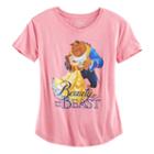 Disney's Beauty And The Beast Belle Girls Plus Size Graphic Tee, Size: Xl Plus, Med Pink