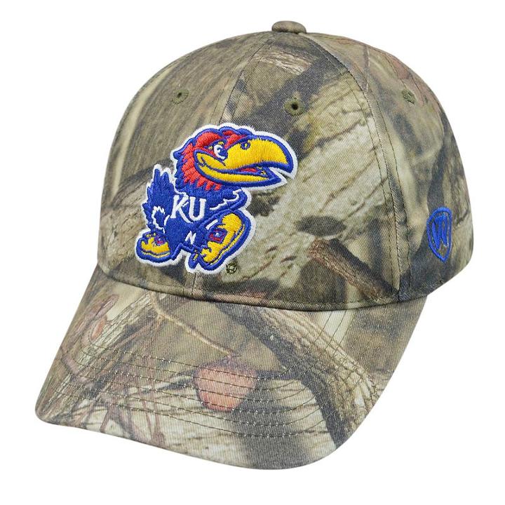 Top Of The World Kansas Jayhawks Resistance Mossy Oak Camouflage Adjustable Cap - Adult, Green Oth