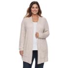 Plus Size Sonoma Goods For Life&trade; Long Cardigan, Women's, Size: 2xl, Lt Beige
