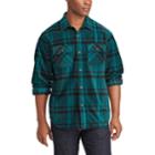 Big & Tall Chaps Classic-fit Microfleece Shirt Jacket, Men's, Size: Xxl Tall, Turquoise/blue (turq/aqua)
