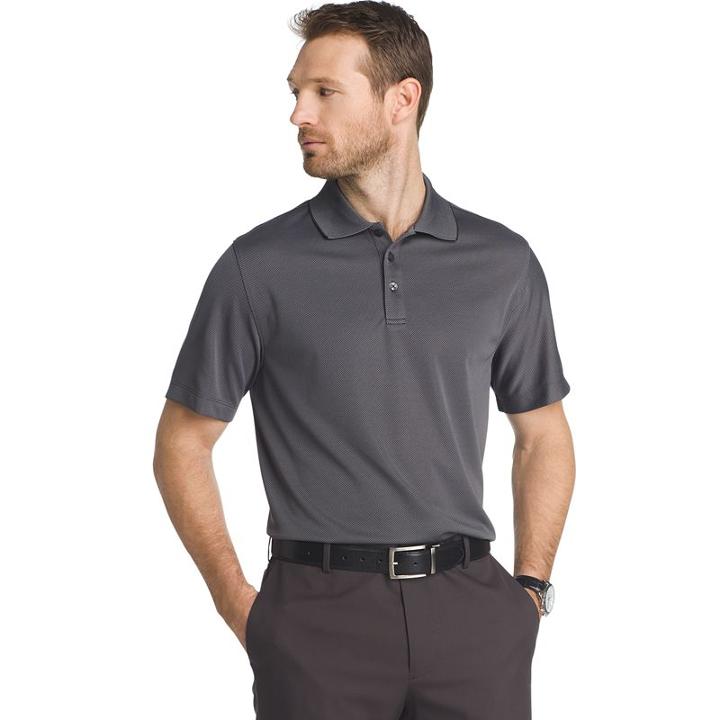 Big & Tall Van Heusen Traveler Air Classic-fit Performance Polo, Men's, Size: L Tall, Black