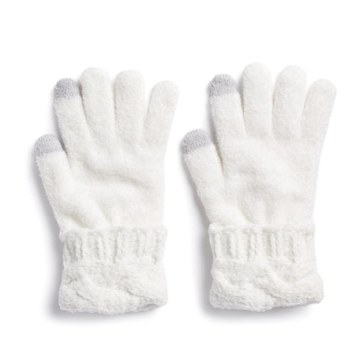 Women's Sonoma Goods For Life&trade; Cable-knit Chenille Cuff Mittens, Natural