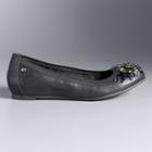 Simply Vera Vera Wang Women's Beaded Ballet Flats, Size: 7, Black