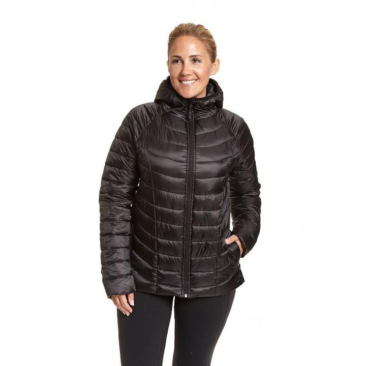 Plus Size Champion Hooded Puffer Jacket, Women's, Size: 2xl, Black