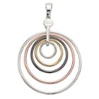 Wearable Art Four Tone Concentric Circle Pendant, Women's, Multicolor