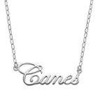 Fiora Sterling Silver Canes Miami Hurricanes Necklace, Women's, Size: 16, Grey
