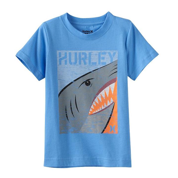 Boys 4-7 Hurley Shark Split Graphic Tee, Boy's, Size: 5, Brt Blue