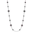 Dana Buchman Long Round Stone Station Necklace, Women's, Purple Oth