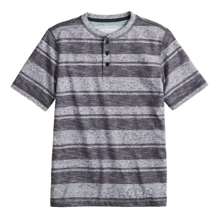Boys 8-20 Urban Pipeline&reg; Textured Stripe Tee, Size: Small, Med Grey