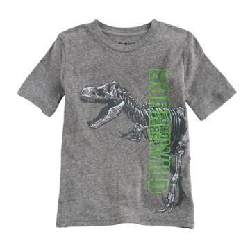 Boys 4-10 Jumping Beans&reg; Dinosaur Born To Be Wild Graphic Tee, Size: 4, Dark Grey