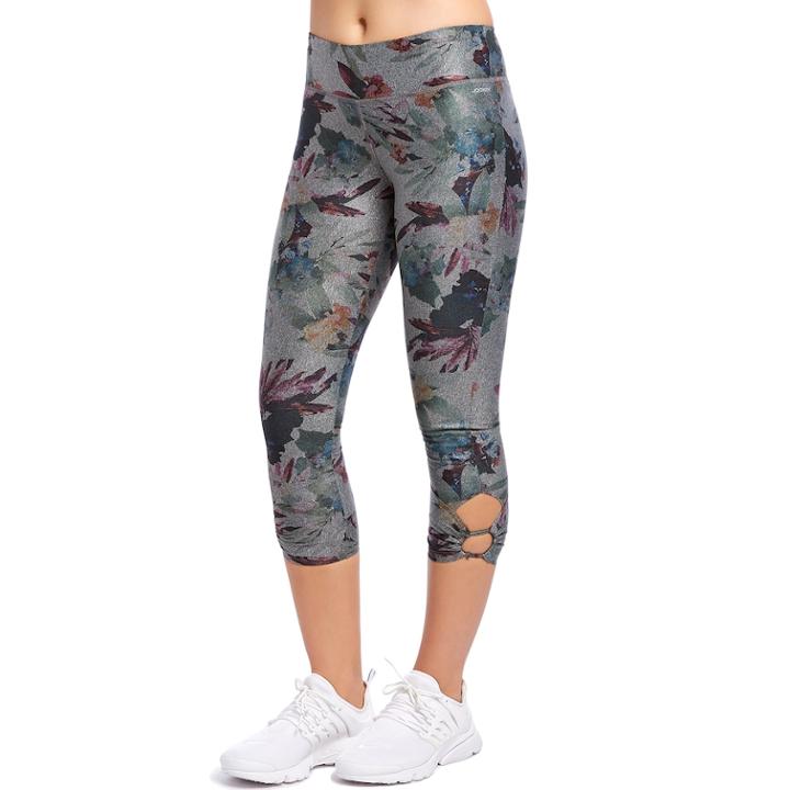 Women's Jockey Sport Wild Haven Capri Leggings, Size: Medium, Med Grey