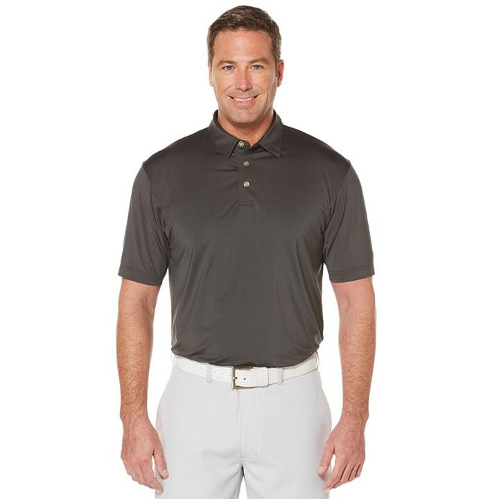 Men's Grand Slam Regular-fit Performance Golf Polo, Size: Large, Grey Other