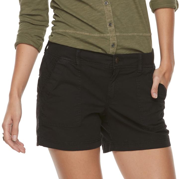 Women's Sonoma Goods For Life&trade; Utility Shorts, Size: 8, Black