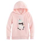 Girls 4-10 Jumping Beans&reg; Hooded Plush Pullover, Size: 10, Brt Pink