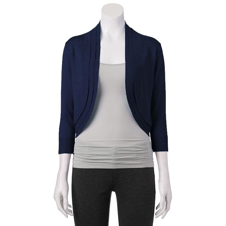 Women's Ronni Nicole Tiered Shrug, Size: Medium, Blue (navy)