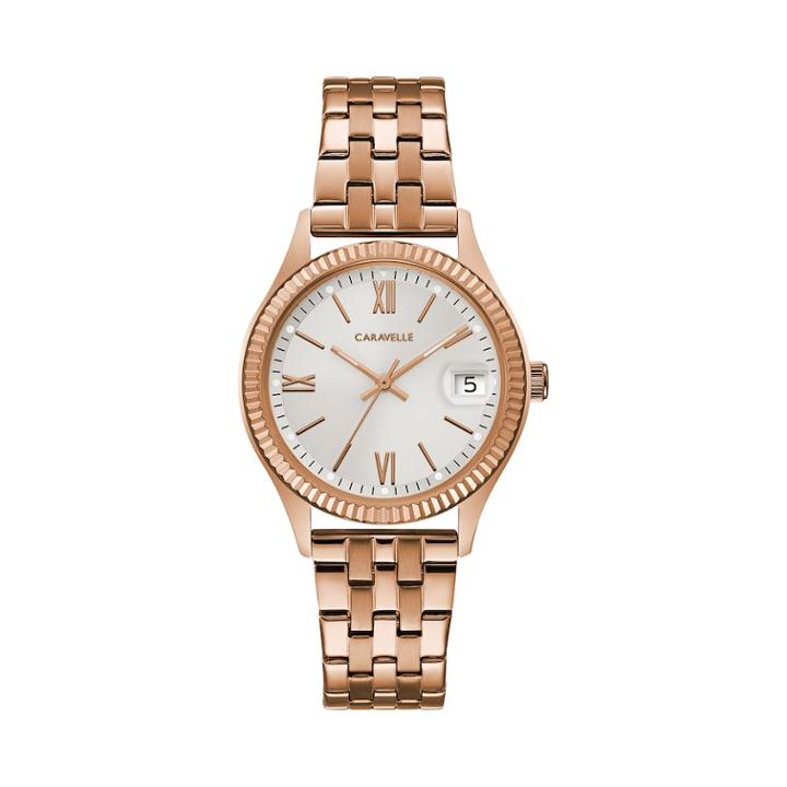 Caravelle Women's Stainless Steel Watch - 44m115, Size: Medium, Pink