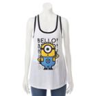 Juniors' Despicable Me Minion Bellow Racerback Graphic Tank, Girl's, Size: Xs, White Oth