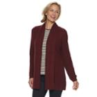 Women's Croft & Barrow&reg; Cozy Open-front Cardigan, Size: Xl, Dark Red