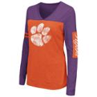 Women's Campus Heritage Clemson Tigers Distressed Graphic Tee, Size: Medium, Drk Orange