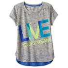 Girls 7-16 & Plus Size So&reg; Glow-in-the-dark Graphic Blocked Droptail Dolman Tee, Girl's, Size: 10, White