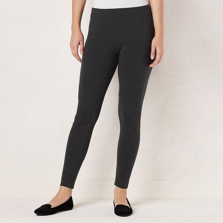 Women's Lc Lauren Conrad Heathered Legging, Size: S Long, Dark Grey