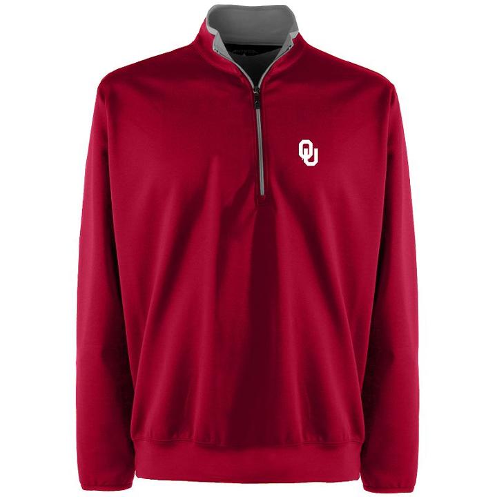 Men's Oklahoma Sooners 1/4-zip Leader Pullover, Size: Xl, Red