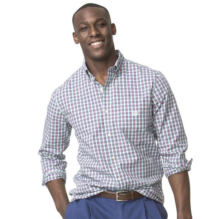 Men's Chaps Classic-fit Plaid Easy-care Poplin Button-down Shirt, Size: Xxl, Green