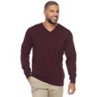 Men's Croft & Barrow&reg; Thermolite V-neck Sweater, Size: Medium, Drk Purple