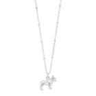 Lc Lauren Conrad French Bulldog Pendant Necklace, Women's, Silver
